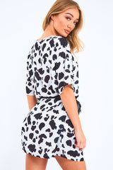 Cow Print Oversized Shift Dress - Dayle