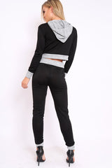 Black Large Snake Applique Loungewear Set - Evie