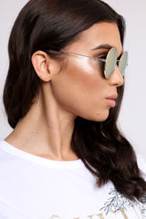 Gold Brown Tinted Lens 90's Round Metal Sunglasses - Solstice