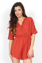 Soren Rust Cross Over Playsuit