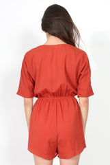 Soren Rust Cross Over Playsuit