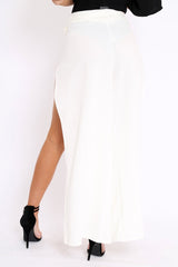 White Split Front Trousers - Gabi
