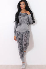 Terma Grey Snakeskin Loungewear Set