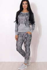 Terma Grey Snakeskin Loungewear Set