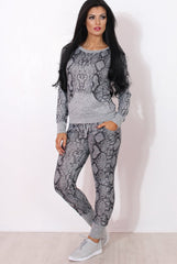 Terma Grey Snakeskin Loungewear Set