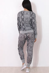 Terma Grey Snakeskin Loungewear Set