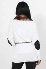 Seneta White Faux Fur jacket