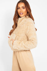 Stone Borg Zip Front Crop Jacket - Kazi