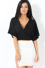 Brody White Asymmetric Ribbed Skirt