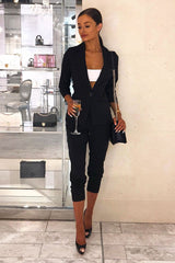 Black Blazer and Trousers Co-Ord - Rossie