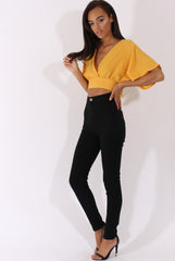 Yellow Plunge Crop Top - Suzanne