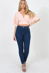 Pink Plunge Crop Top - Suzanne