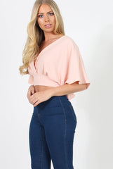Pink Plunge Crop Top - Suzanne