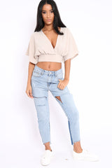 Stone Plunge Crop Top - Suzanne