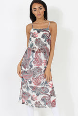 Paisley Print Long Side Slit Top - Sydney