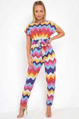 Multi Glitter Tie Top And Wide Leg Trouser Co-Ord - Syenna