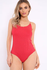 Red Polka Dot Bodysuit - Tari