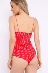 Red Polka Dot Bodysuit - Tari