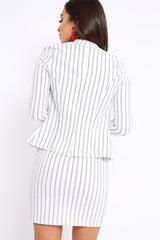 White Stripe Paper Bag Skirt - Tabbie