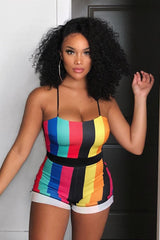 Multi Stripe Playsuit -Tamiya