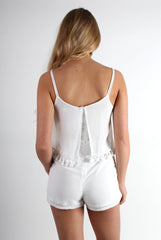 Tammy White Tassel Playsuit