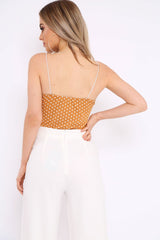 Tan Polka Dot Bodysuit - Tari