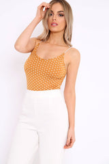 Tan Polka Dot Bodysuit - Tari