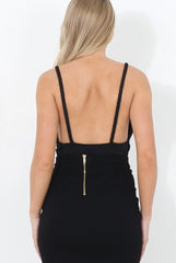 Black Cross Front Bosysuit - Tarren