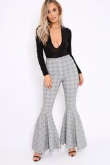 Tartan Extreme Flare Trousers - Robin