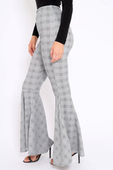 Tartan Extreme Flare Trousers - Robin