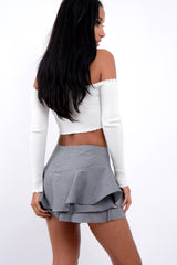 Tartan Frill High Waisted Shorts - Claudelle