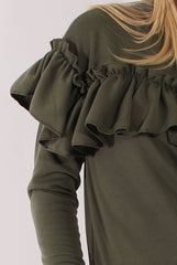 Khaki Frill Layer Tracksuit - Tawney