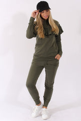Khaki Frill Layer Tracksuit - Tawney