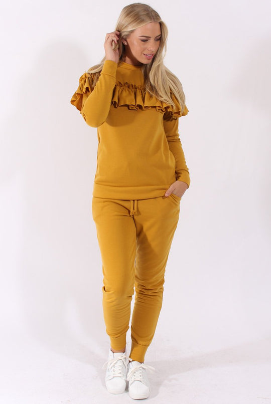 Mustard Frill Layer Tracksuit - Tawney