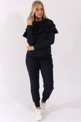 Navy Frill Layer Tracksuit - Tawney