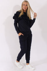 Navy Frill Layer Tracksuit - Tawney