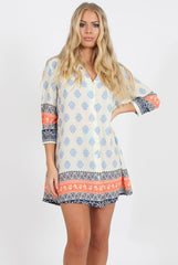 Orange Print Shirt - Tegan