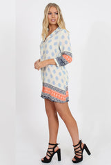 Orange Print Shirt - Tegan