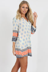 Orange Print Shirt - Tegan