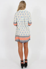 Orange Print Shirt - Tegan