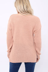 Rose Chunky Knit Pearl Jumper - Terri