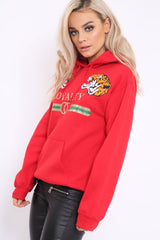 Red Loyalty Tiger Slogan Sweatshirt - Tiffanie