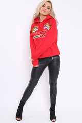 Red Loyalty Tiger Slogan Sweatshirt - Tiffanie