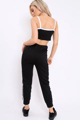 Black Side Sportswear Stripe Loungewear Set - Tiffie