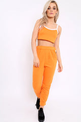 Orange Side Sportswear Stripe Loungewear Set - Tiffie