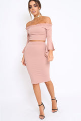 Rose Midi Bodycon Skirt - Tiffy