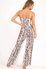 Tiger Print Wide Leg And Crop Top Co-Ord -Sanvi