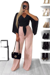 Rose High Waist Flare Trousers -Tisha