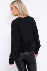 Black Tokyo Slogan Sweatshirt - Lilah