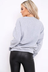 Grey Tokyo Slogan Sweatshirt - Lilah